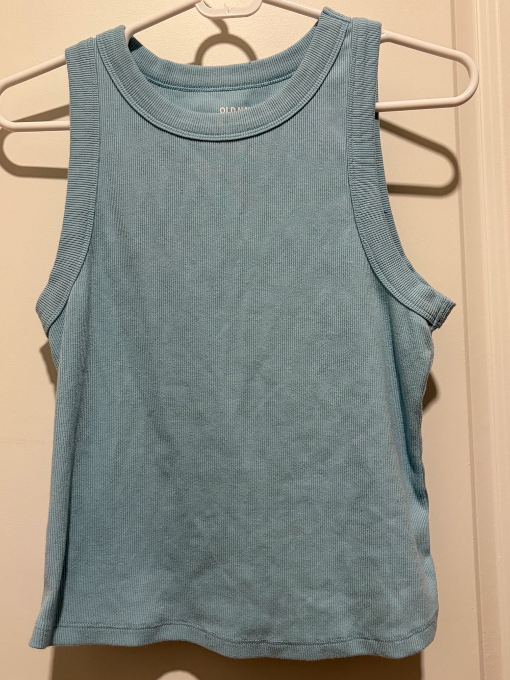 Old Navy Sky Blue Ribbed Tank Top - Women's Sleeveless Scoop Neck